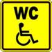 Табличка 150Х150 "Туалет для инвалидов"