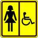 Наклейка 150Х150 "Туалет для инвалидов(Ж)"