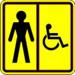Табличка 150Х150 "Туалет для инвалидов (М)"